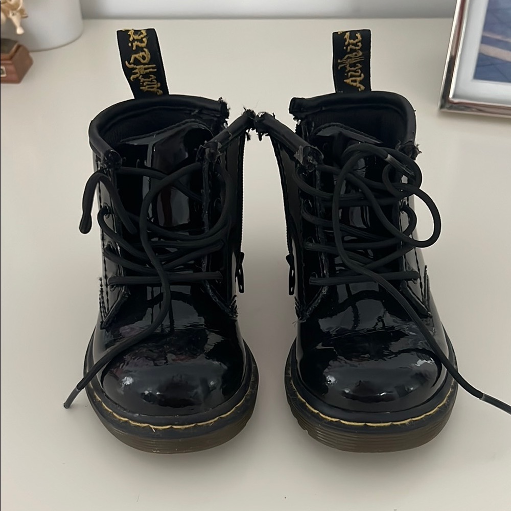 Dr. Martens Black Patent Leather Boots